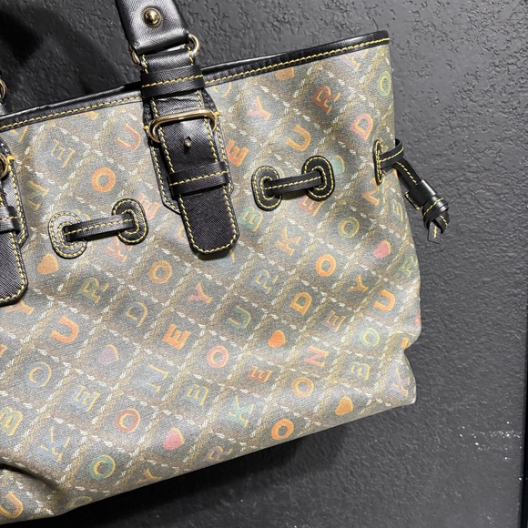 Dooney and Bourke Y2K crossword Chiara Tote Bag - Picture 7 of 16